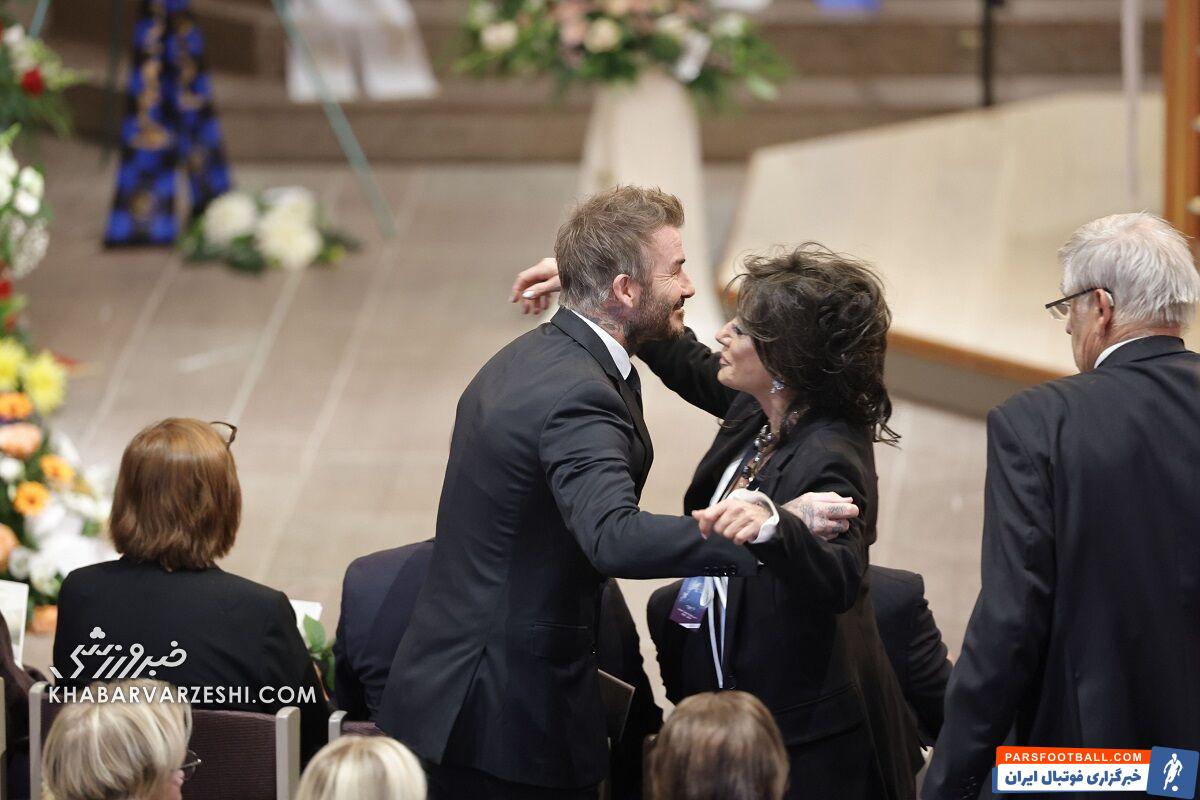 اشکهای دیوید بکام در مراسم خاکسپاری اسون گوران اریکسون +تصاویر