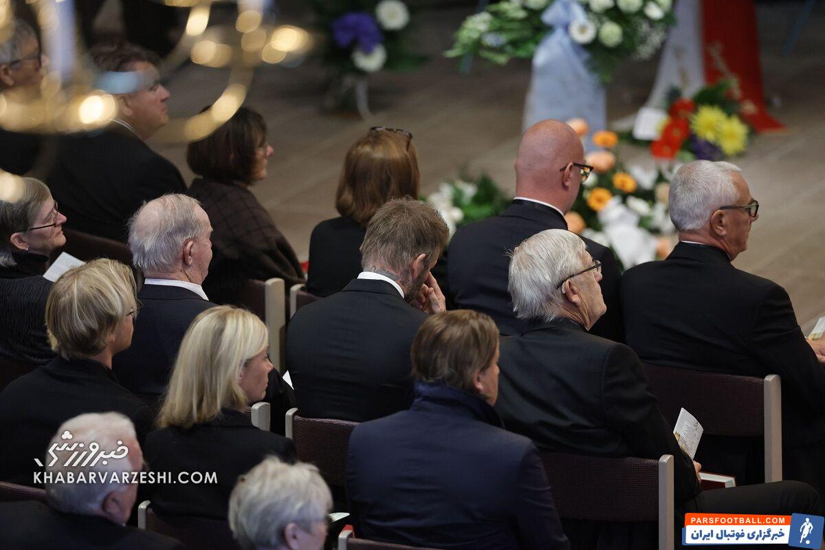 اشکهای دیوید بکام در مراسم خاکسپاری اسون گوران اریکسون +تصاویر