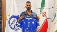رامین ؛ خوشحالی بعد از گل رضائیان در دیدار استقلال برابر الغرافه در لیگ نخبگان