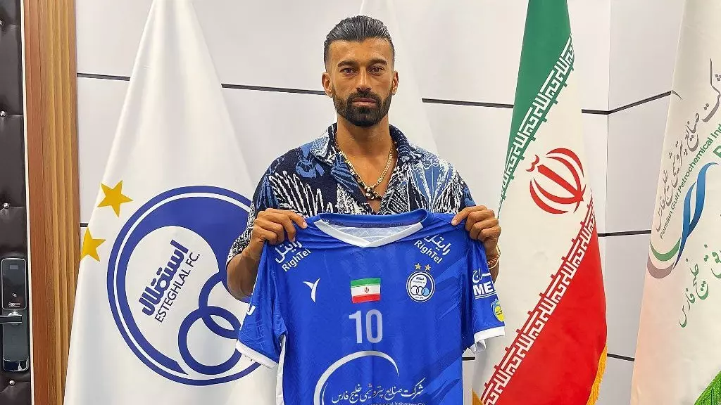 رامین ؛ خوشحالی بعد از گل رضائیان در دیدار استقلال برابر الغرافه در لیگ نخبگان