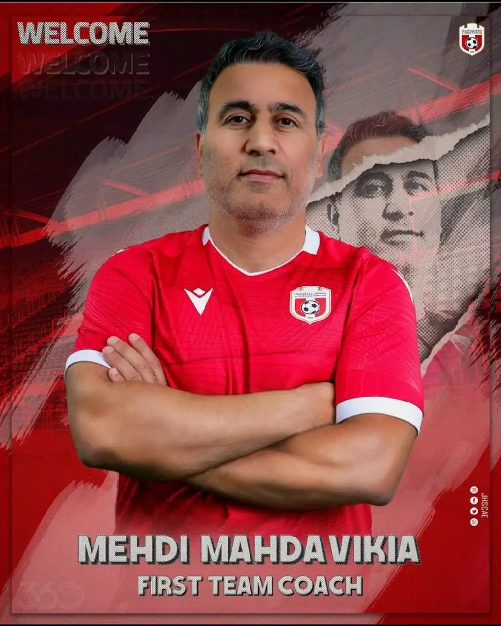 مهدی مهدوی کیا به عنوان سرمربی جدید تیم الجزیره الحمرا امارات انتخاب شد