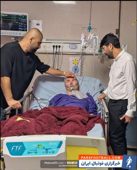عکس| عیادت سرمربی ملوان از بهمن صالح‌نیا