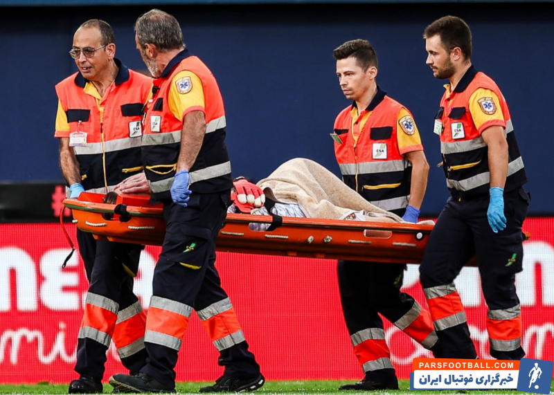 بارسلونا ؛ خروج تراشتگن از زمین به دلیل مصدومیت با برنکارد در دیدار برابر ویارئال