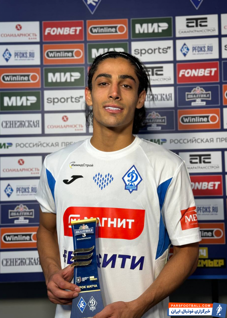 محمدجواد حسیننژاد برترین بازیکن دینامو ماخاچ قلعه برابر سامارا