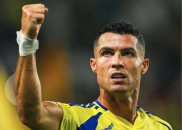 النصر ؛ اشاره رونالدو به دبل پسرش در تیم جوانان النصر بعد از گلزنی به الاتفاق