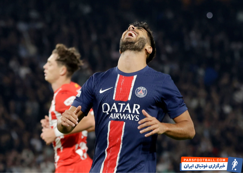 پاری سن ژرمن ؛ مصدومیت آسنسیو در دیدار پاری سن ژرمن برابر خیرونا