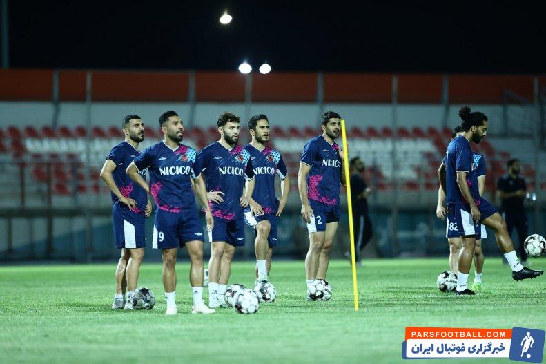 مس رفسنجان ؛ تصویر باقری،فرشید اسماعیلی و جلال علیمحمدی در تمرین مس رفسنجان