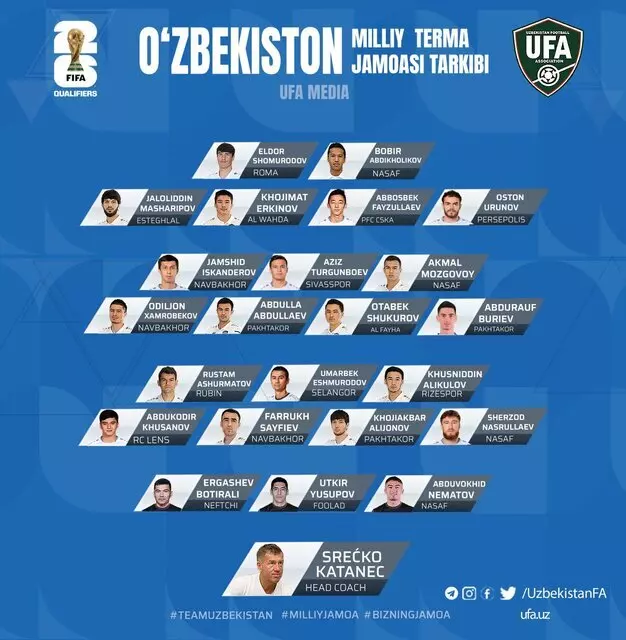 ازبکستان؛ اعلام فهرست ازبکستان برای دیدار با ایران مشخص شد