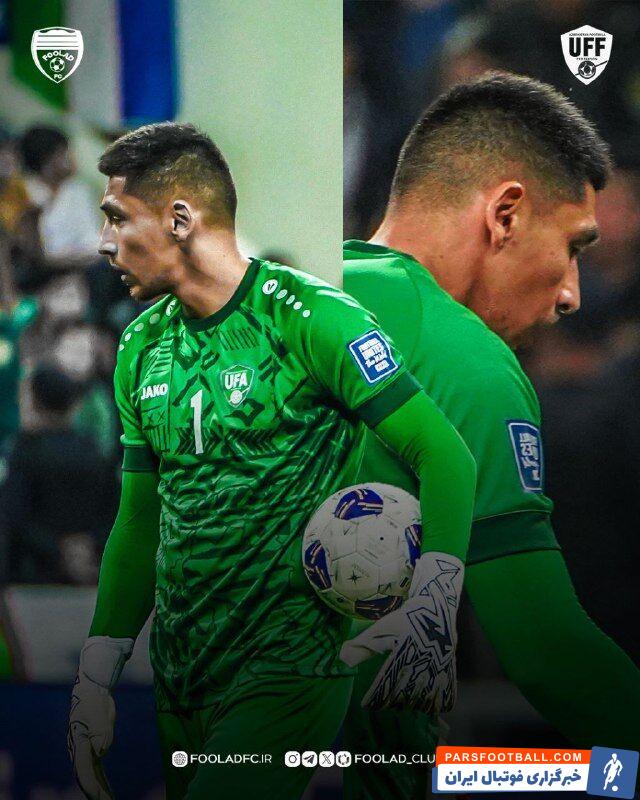 عکس| پوستر باشگاه فولاد برای دروازه‌بان ازبکستانی؛ عقاب فولادی