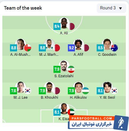 عکس| حضور عزت اللهی در تیم منتخب هفته سوم انتخابی جام جهانی