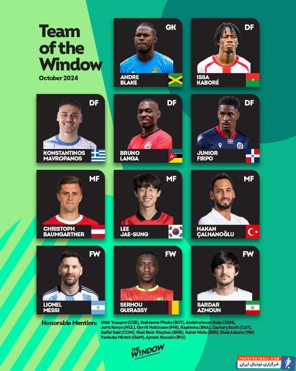 سردار در کنار مسی در ترکیب بهترین‌ها +عکس