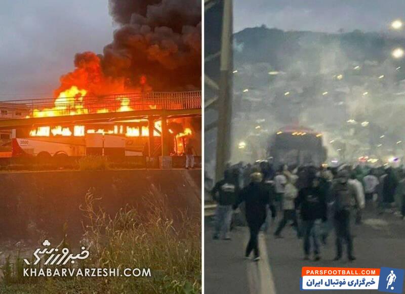 فاجعه در فوتبال برزیل؛ یک کشته و ۱۲ مجروح در حمله به اتوبوس هواداران! +عکس