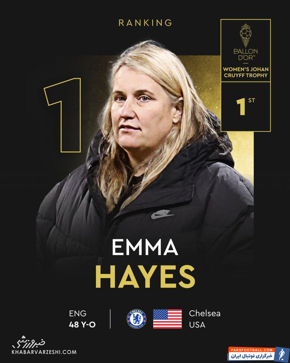 اما هیز برنده جایزه یوهان کرویف