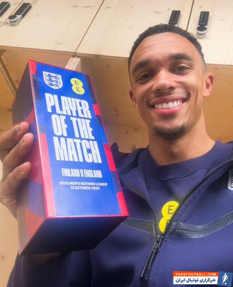 انگلیس ؛ ترنت الکساندر آرنولد برترین بازیکن دیدار فنلاند1-3 انگلیس