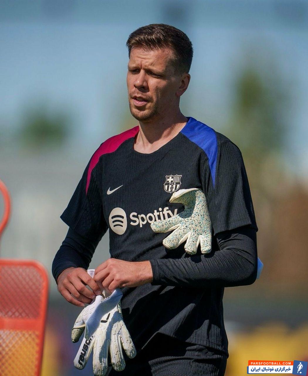 شزنی ؛ تصاویر وویچک شزنی گلر جدید در تمرین بارسلونا