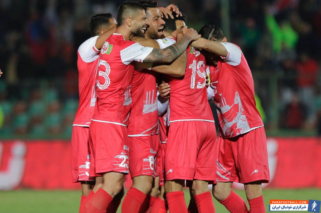 پرسپولیس ؛ تصاویری از شادی گل وحید امیری بازیکن پرسپولیس برابر شمس آذر 