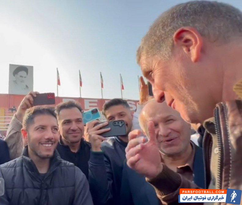 حضور خوان کارلوس گاریدو سرمربی پرسپولیس در مراسم افتتاحیه ورزشگاه درفشیفر