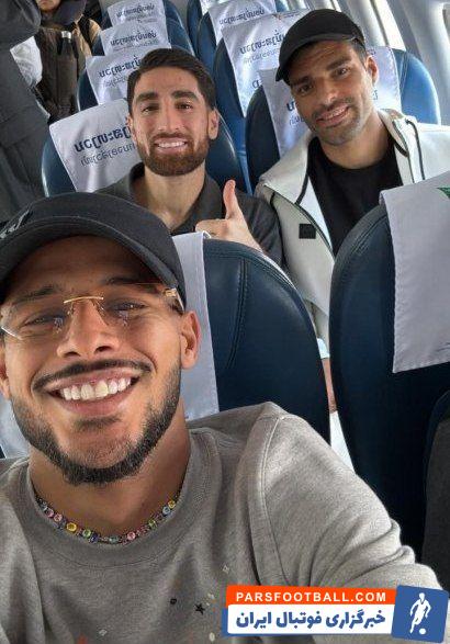 عکس| سلفی طارمی، قایدی و علیرضا جهانبخش در یک پرواز اکونومی!
