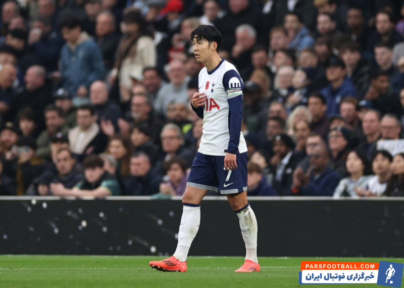 سون ؛ تصویر عصبانیت سون هیونگ مین ستاره تاتنهام در زمان تعویض برابر استون ویلا