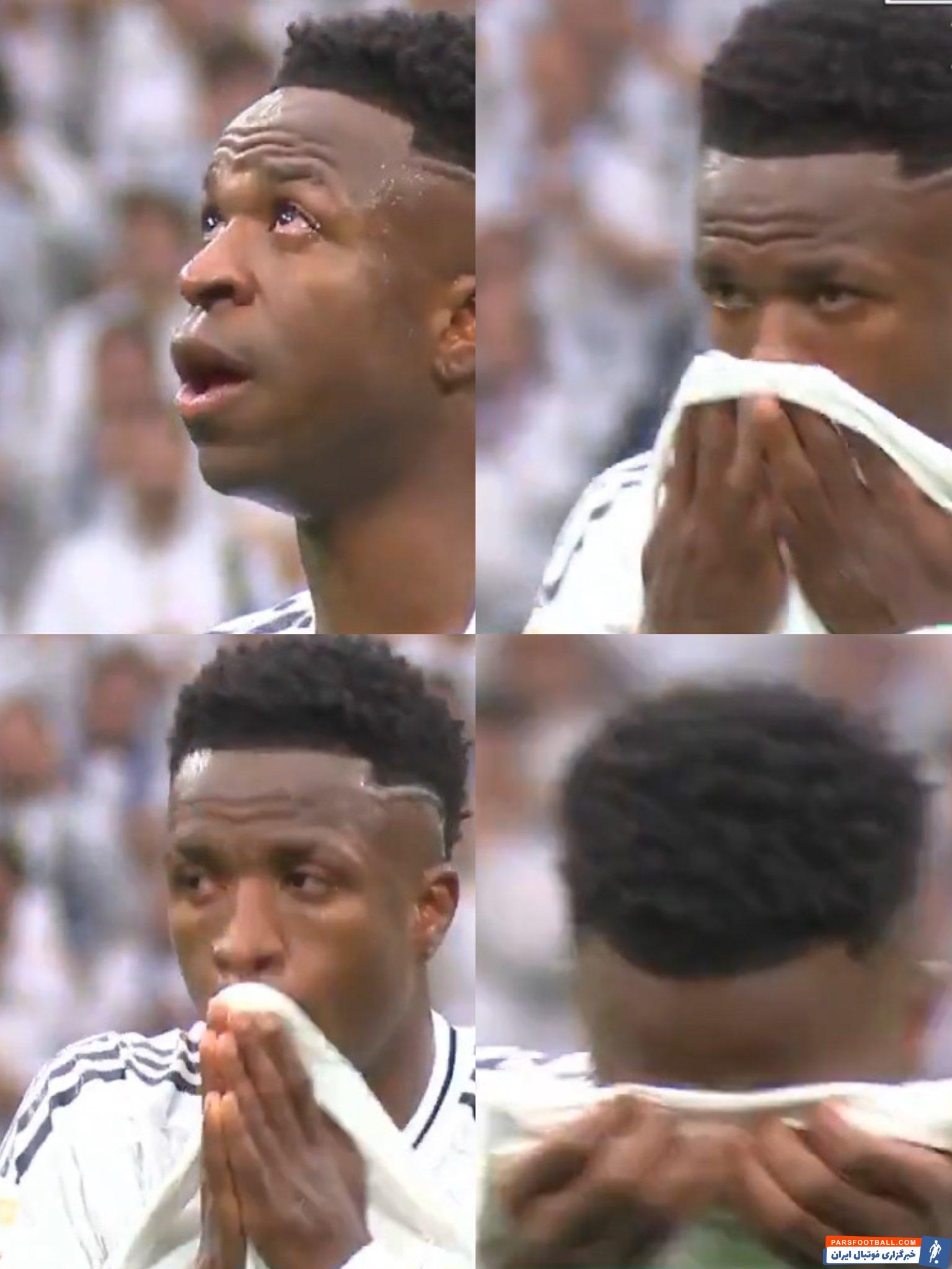 رئال مادرید ؛ اشک های وینیسیوس جونیور پس از مصدومیت ادر میلیتائو