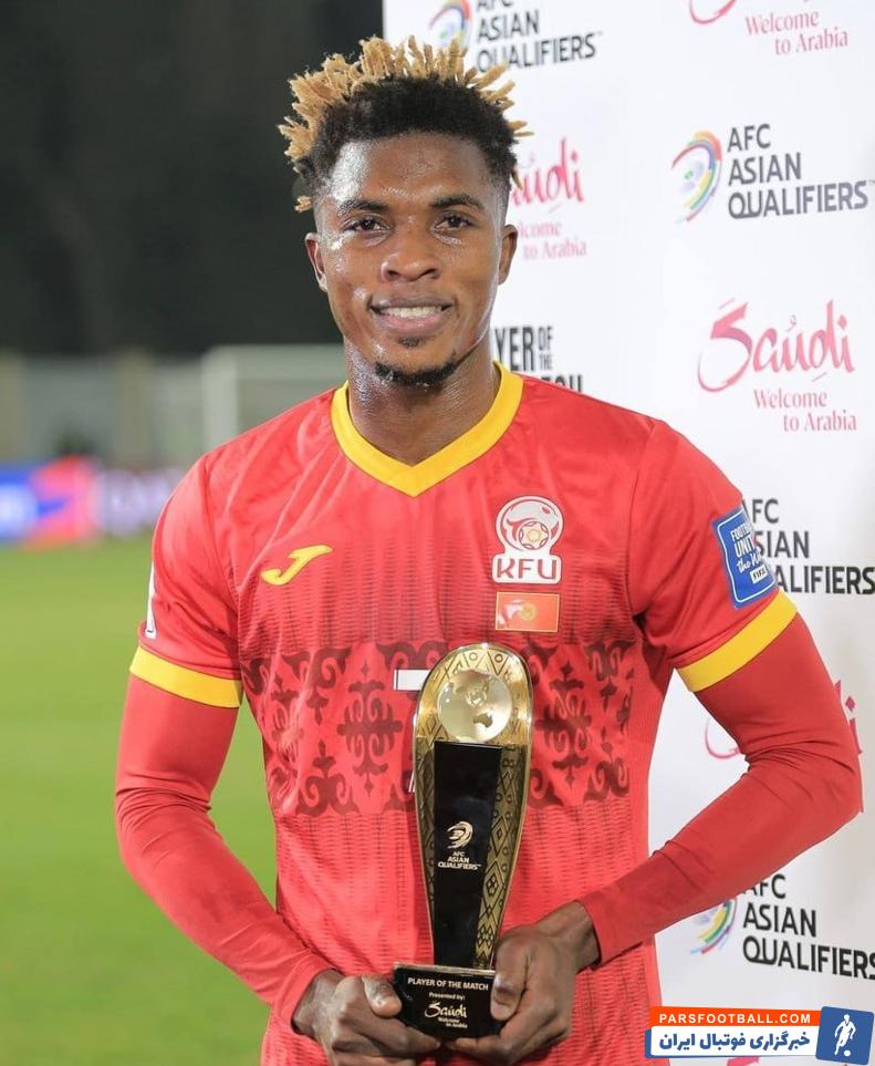 جوئل کوجو بهترین بازیکن دیدار ایران مقابل قرقیزستان شد