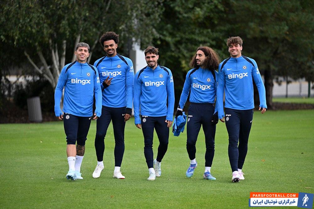 چلسی ؛ نصب صفحه نمایش بزرگ در تمرین چلسی برای بررسی عملکرد بازیکنان