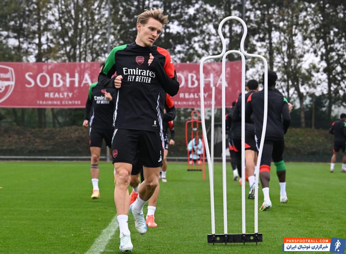 اودگارد ؛ تصویر بازگشت مارتین اودگارد به تمرینات گروهی آرسنال