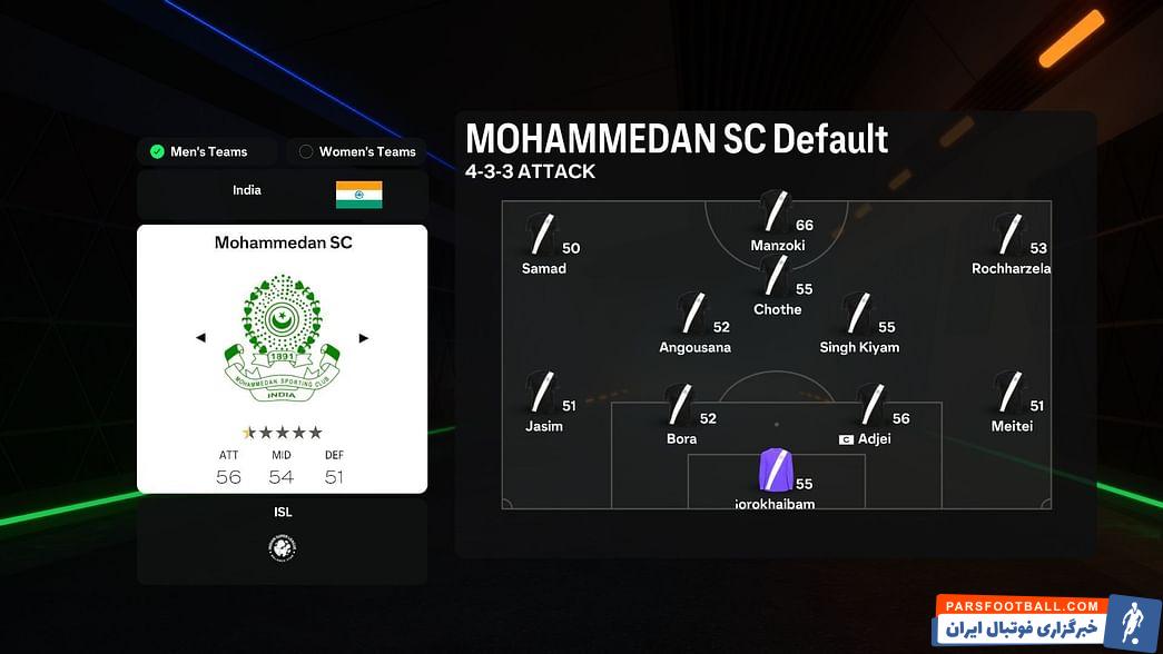 تیم محمدان هند در بازی FC 25