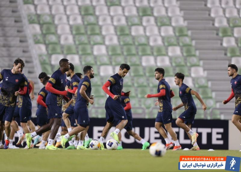 پرسپولیس؛ جلسه تمرینی پرسپولیس در ورزشگاه حمد بنخلیفه پیش از بازی با الشرطه عراق