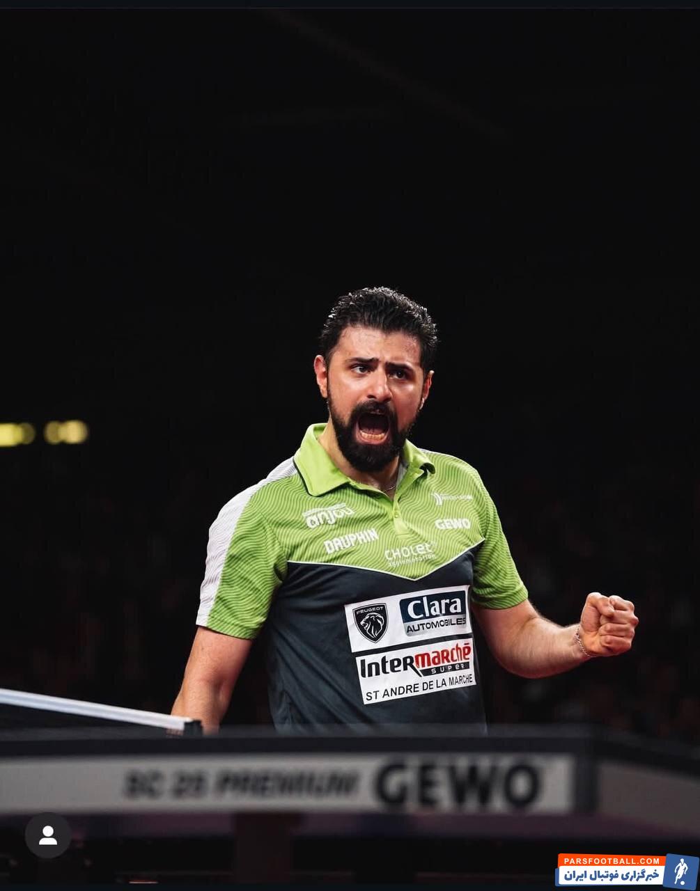 پیروزی نیماعالمیان مقابل نفر ۵۱ تنیس روی میز دنیا در لیگ فرانسه