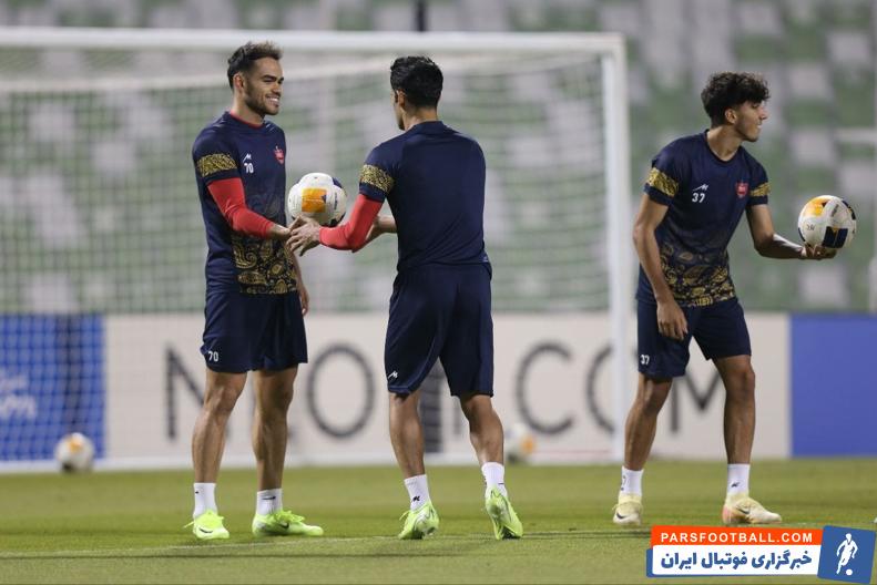 پرسپولیس؛ جلسه تمرینی پرسپولیس در ورزشگاه حمد بن‌خلیفه پیش از بازی با الشرطه عراق