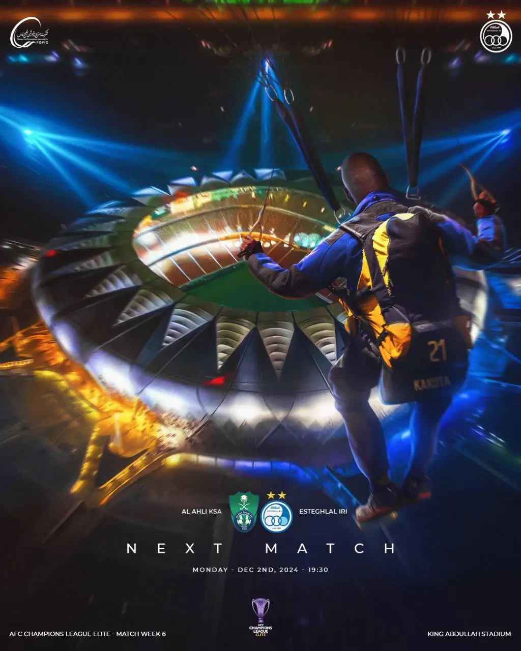 استقلال از پوستر دیدار مقابل الاهلی عربستان رونمایی کرد