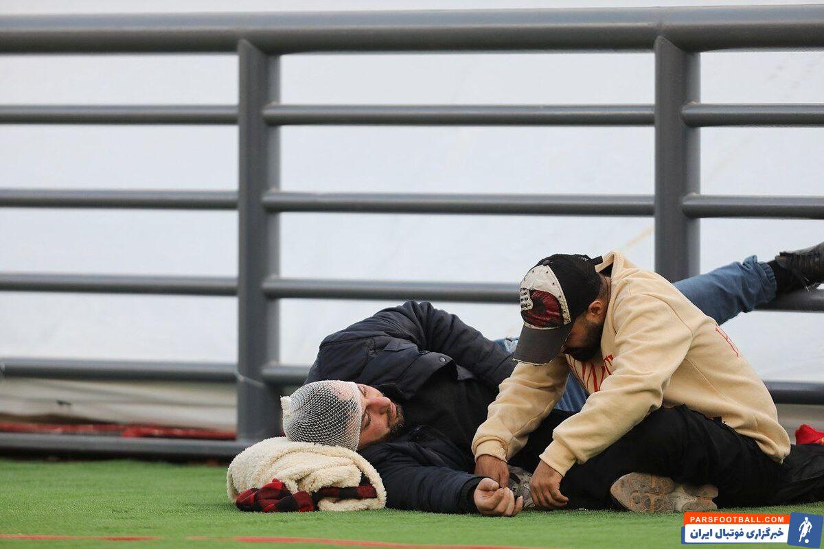 تصاویری تلخ و ناراحت کننده از مصاف پرسپولیس - تراکتور / هشدار دیده شدن خون در تصویر