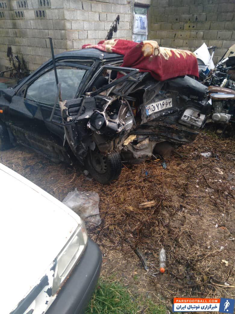 عکس اختصاصی خبرورزشی؛ نایب قهرمان المپیک از داخل این ماشین زنده بیرون آمد/ تصادف وحشتناک قهرمان پرآوازه ایران