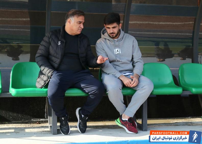 محمد خدابنده‌لو ستاره پرسپولیس در تمرین پیکان