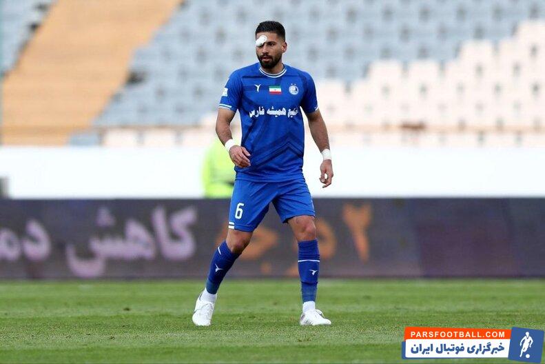 مصدومیت ایمان سلیمی مدافع استقلال در دیدار این تیم مقابل شمس آذر از ناحیه چشم