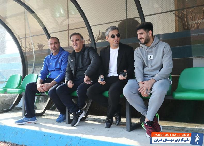 محمد خدابنده‌لو ستاره پرسپولیس در تمرین پیکان