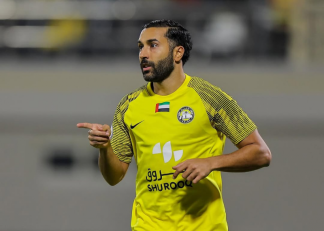 النصر ؛ سامان قدوس روی پوستر النصر برای دیدار برابر کلباء در لیگ امارات