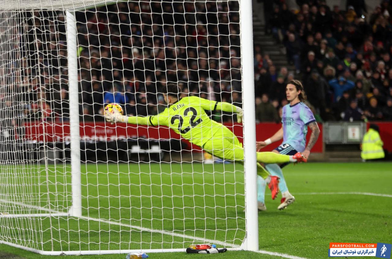 آرسنال ؛ سیو دیدنی داوید رایا در دیدار برابر برنتفورد پس از اشتباه وحشتناکش