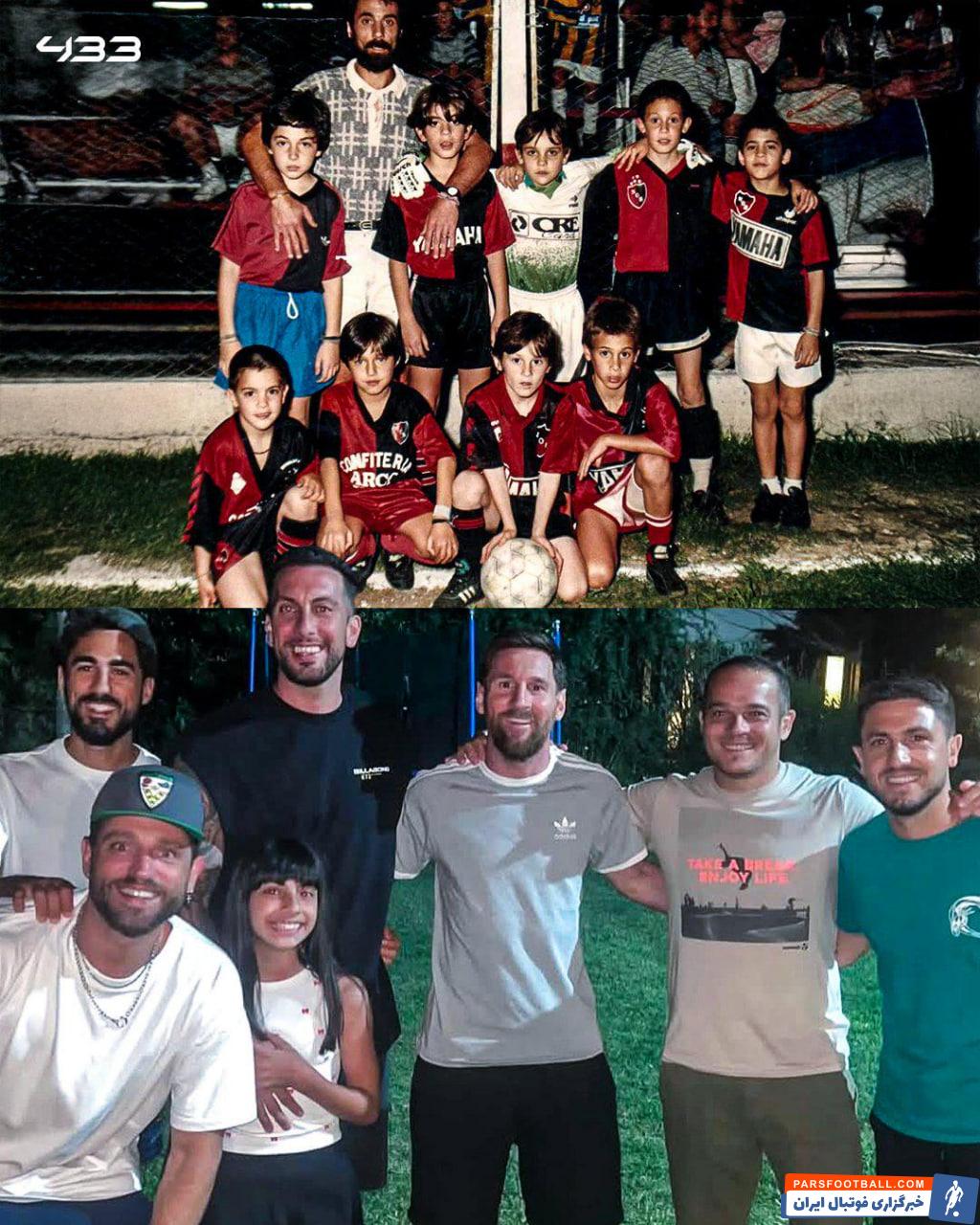 مسی ؛ تصویر اولین هم تیمی های مسی در نیولز اولدبویز آرژانتین