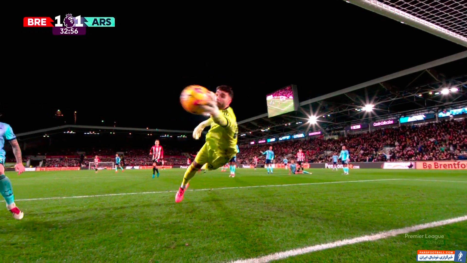 آرسنال ؛ سیو دیدنی داوید رایا در دیدار برابر برنتفورد پس از اشتباه وحشتناکش