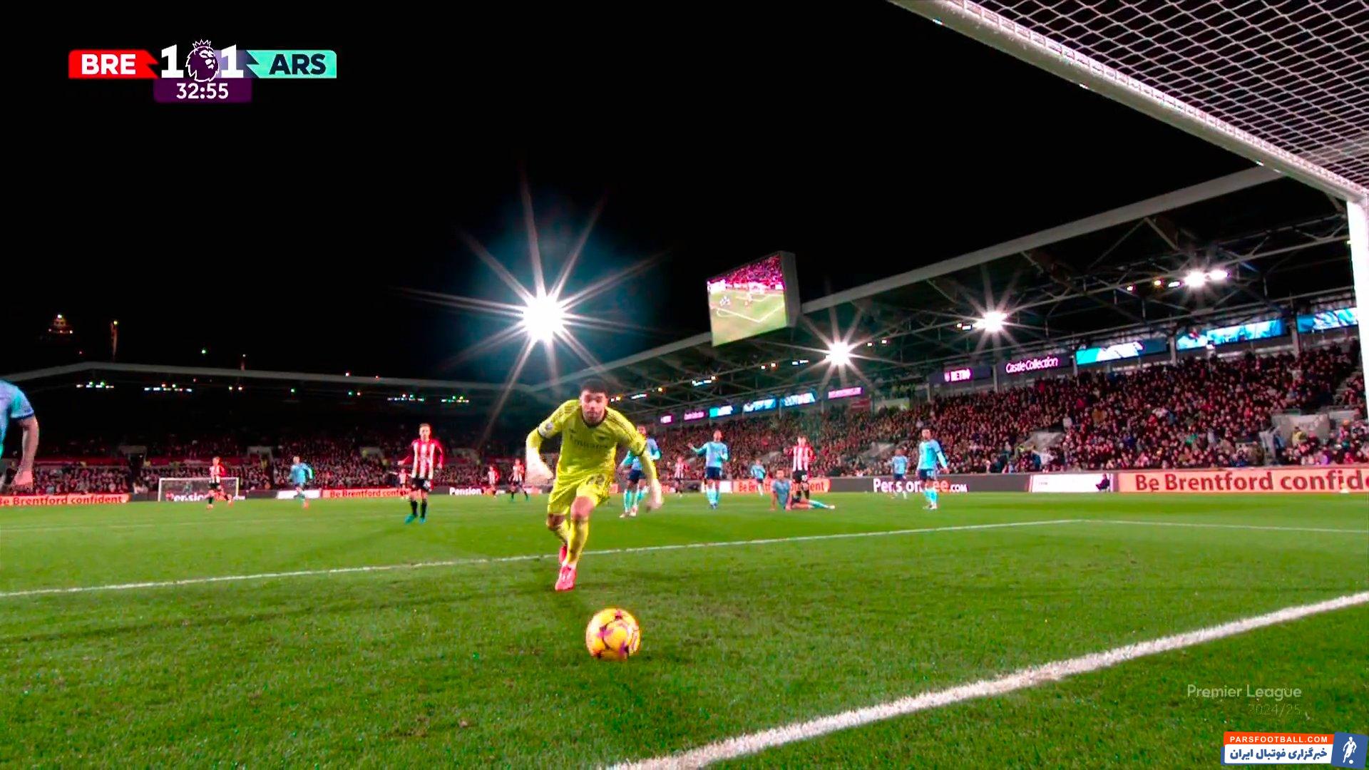 آرسنال ؛ سیو دیدنی داوید رایا در دیدار برابر برنتفورد پس از اشتباه وحشتناکش