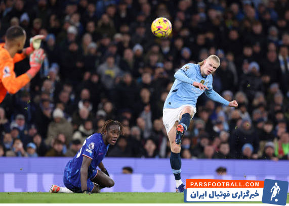 منچسترسیتی ؛ اشتباه بزرگ رابرت سانچز گلر چلسی برابر ارلینگ هالند مهاجم منچسترسیتی