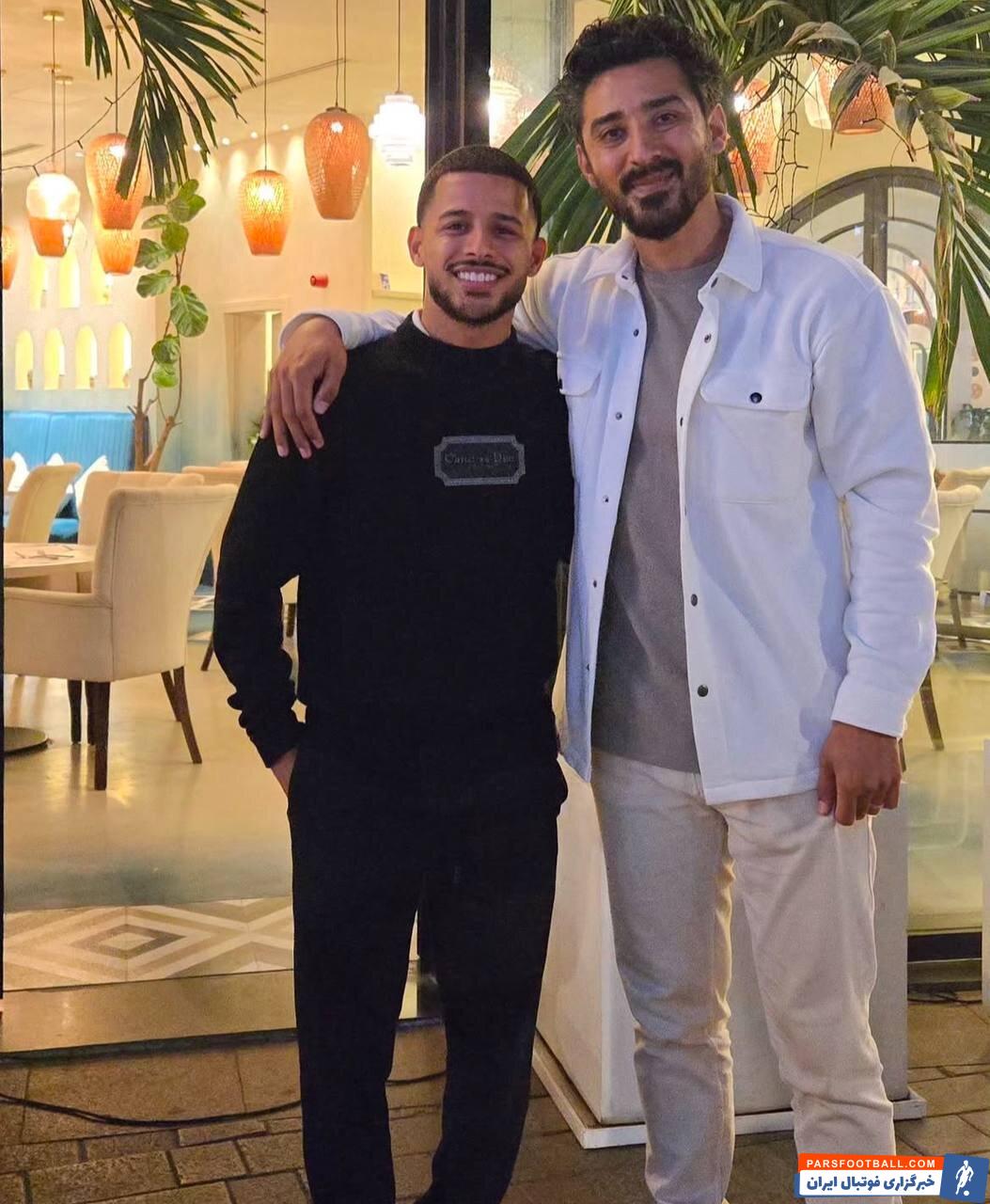 عکس | ملاقات قایدی با ستاره تیم ملی در دبی
