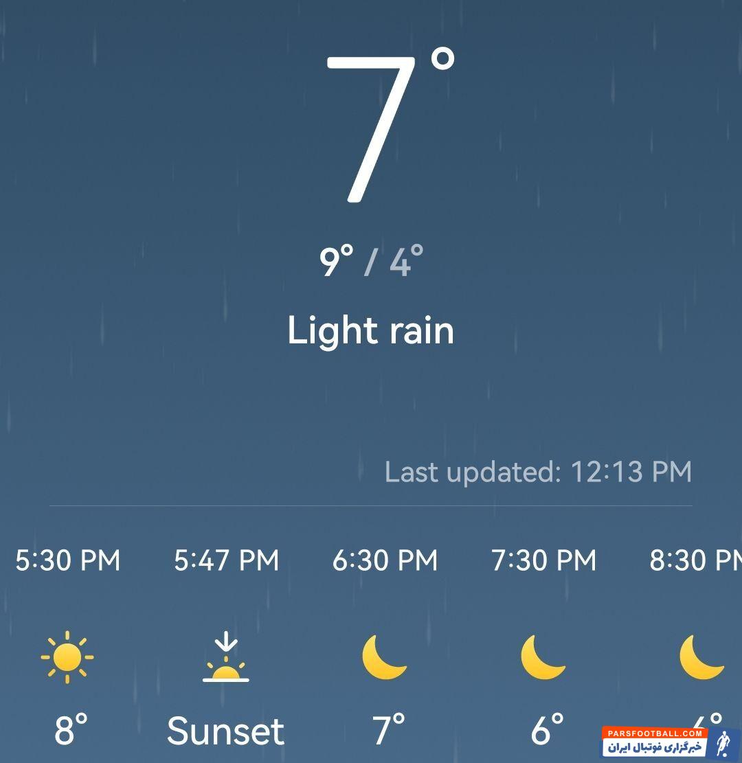 آب و هوای تهران زمان بازی پرسپولیس - النصر چه وضعیتی دارد؟