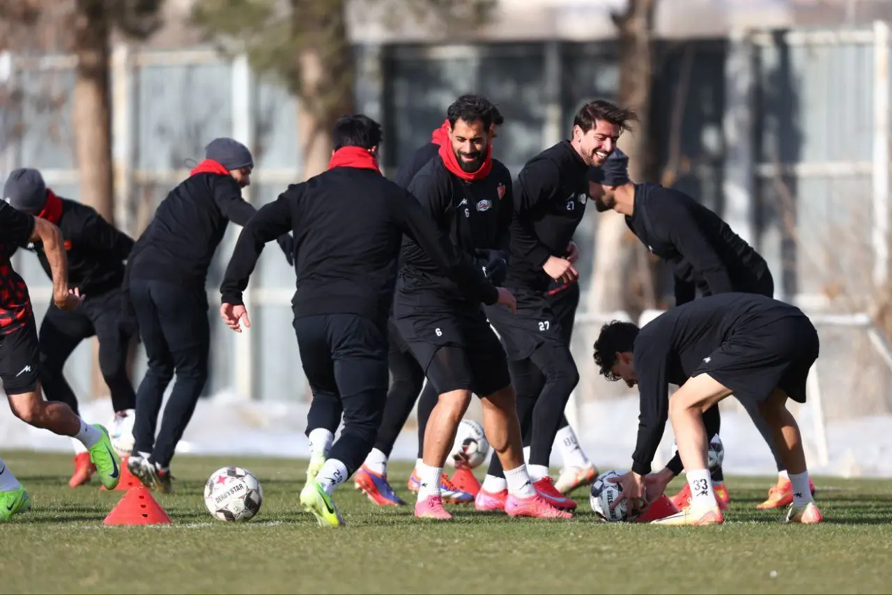 تمرین شاداب پرسپولیس پیش از شهرآورد