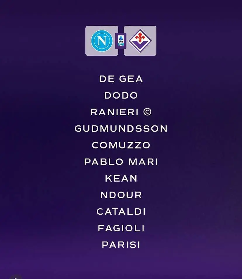 رونمایی از ترکیب ناپولی و فیورنتینا