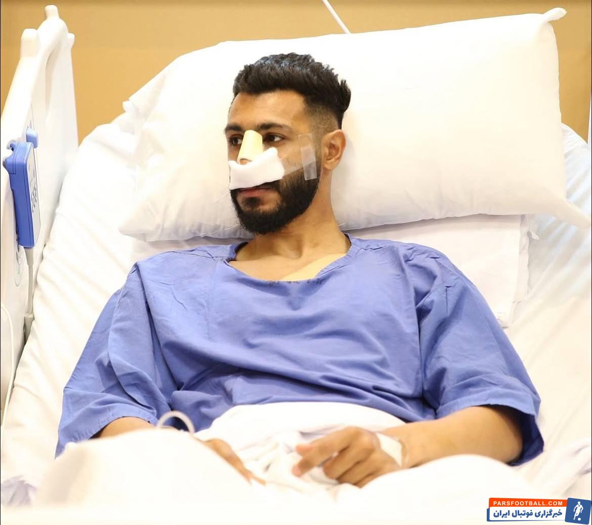 فتیل ستاره النصر که بر اثر برخورد با احمدی دچار شکستگی شد تحت عمل قرار گرفت