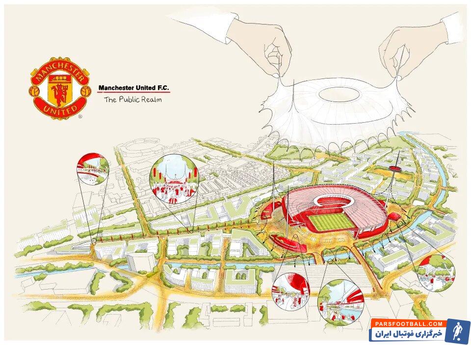عکس | طرح شگفت‌انگیز ورزشگاه جدید منچستریونایتد
