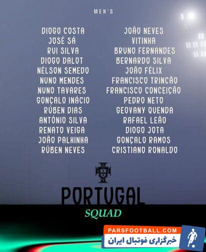 لیست پرتغال برای لیگ ملت‌های اروپا؛ رونالدو آماده تقابل با دانمارک